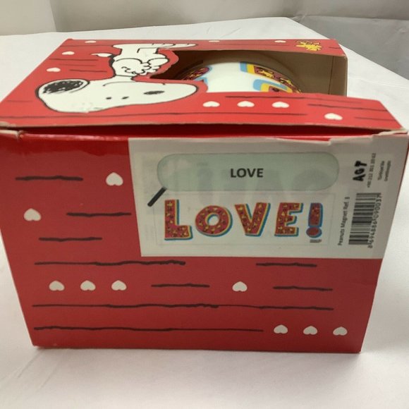 SNOOPY WOODSTOCK Love Coffee Mug 10 oz. Bone China Dishwasher Microwave Safe - Picture 8 of 12